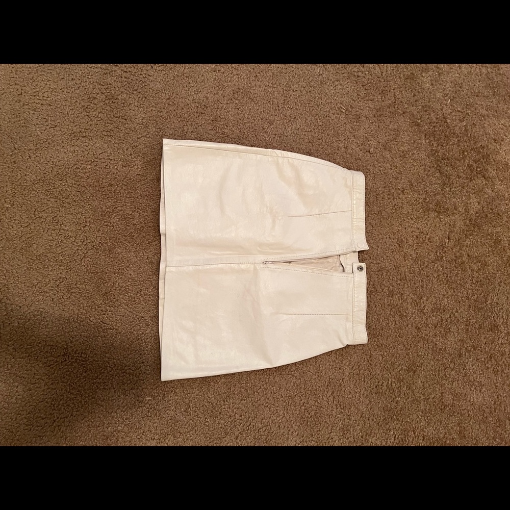 Genuine leather skirt